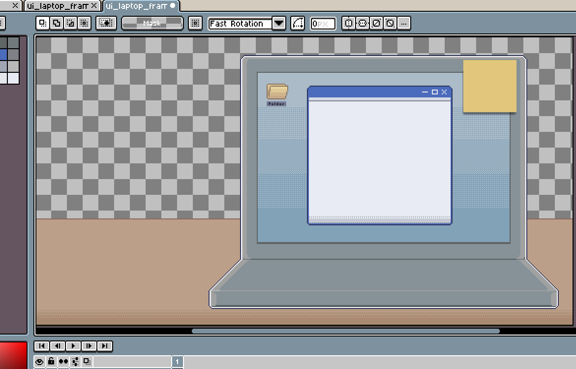 Minigame UI in Aseprite